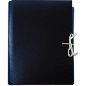 Архивная папка на завязках 150 мм синяя, 4 завязки, бумвинил