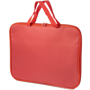 Папка А4 тканевая, с ручками на молнии,    Красная