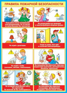 Плакат 50*70см "Правила пожарной безопасности"
