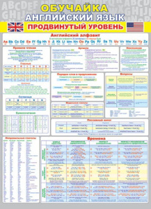Плакат 50*70см "Обучайка. Английский язык (продвинутый уровень)"