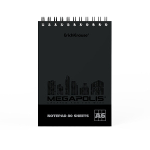 Блокнот А6  80л гребень "MEGAPOLIS", клетка