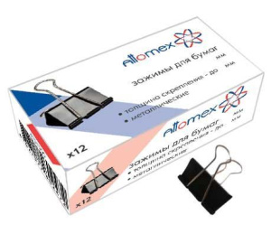 Зажим д\бум. мет. черн. Attomex 41мм.