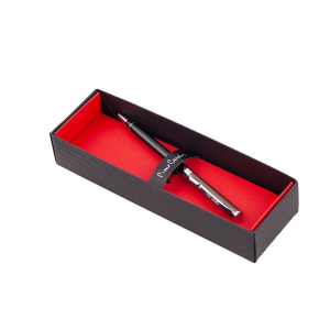 Ручка подарочная шариковая PIERRE CARDIN Gamme, корпус черный/коричн., алюмин, хром, синяя