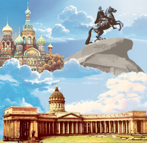 Салфетка "Санкт-Петербург №2" 33*33см, 20 шт., 2-х слойная