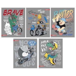 Тетрадь А5 48л кл. Полиграф Принт "Поехали!" 5-я краска, белизна 100%*