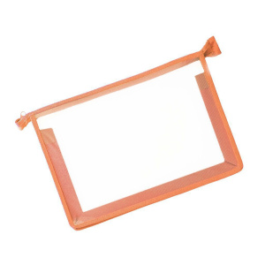 Папка д/тетрад. А4 (325*230*25) молния сверху, пластик "Офис б/цв Персиковая"