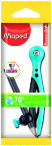 Циркуль пластик MAPED "Essential", безопасная игла, карандаш в комплекте, блистер