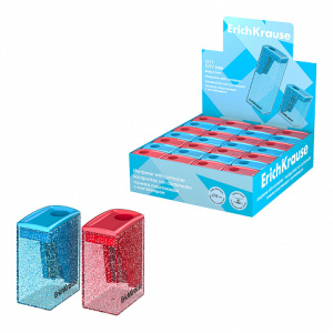 Точилка пласт. с контейнером  1 отв. City Mini, Bubble Gum, ассорти