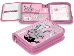 Пенал 1 отд. с 2-мя откид.пл. (200*140*40) молния, ткань "В модном чате"