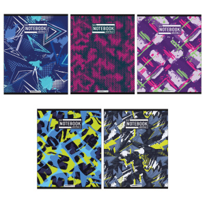 Тетрадь А5  96л кл. Полиграф Принт "Абстрактные паттерны" ВД-лак, белизна 100%