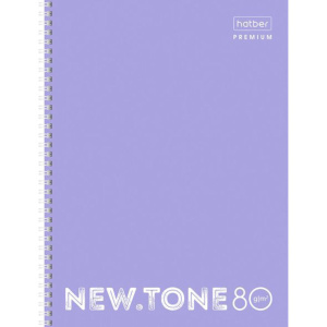Тетрадь А4  80л кл. спираль "NEWtone PASTEL Лаванда" многоуровн.перфор., глянц.лам.