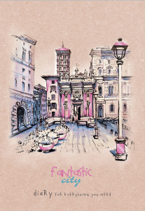 Ежедневник недат. А5 7БЦ "Старинный фонарь", 200стр., тиснение