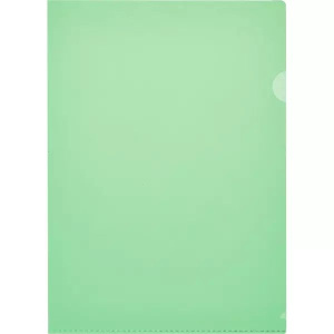 Папка уголок А4 прозр. плотн. 0,18мм зелёная