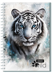 Блокнот А5 гребень 7БЦ  96л "Тигр" кл.