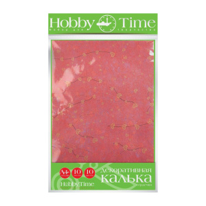 Калька декоративная Сердечки А4, 10лист, 10цв.