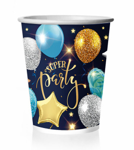 Стакан бум. "Супер пати" 250 мл, 10 шт.