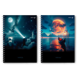 Тетрадь А4  80л кл. гребень Светоч "Лунный свет"