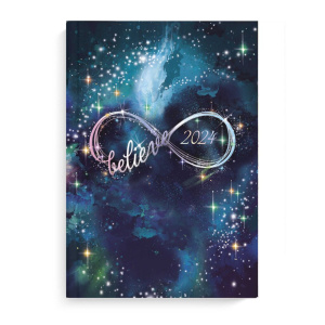 Ежедневник дат. 2024г А5 160л., 7БЦ "Поверь" мат.лам., тисн.фольгой