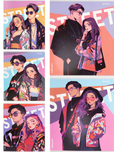 Тетрадь А5 48л кл. Проф-Пресс "Современные пары" твин.лак., 5диз.в спайке, бел.100%