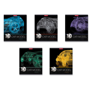 Тетрадь А5 48л кл. Erich Krause "3D Grid", УФ-лак