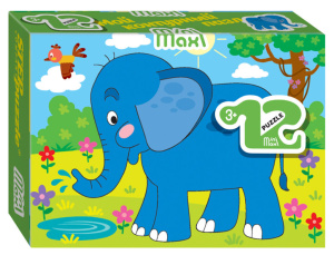 Пазлы   12 элементов  213*154мм.  "Слоник" (Mini-maxi)
