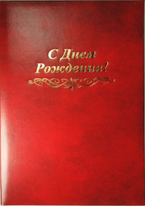 Папка Адресная А4 бумвинил "С Днём рождения"