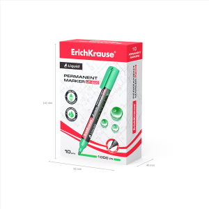 Маркер перманентный 2,25 мм пулевидный зеленый LP-600, с жидк.чернилами