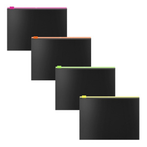 Конверт на молнии 175*117мм  0,18мм Matt Accent, ассорти