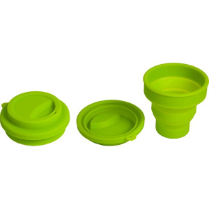 Стакан для воды "School" силиконовый складной, зеленый