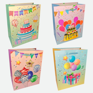 Пакет подар. бумажн. 26*32*10 см 210 гр/м2 Party