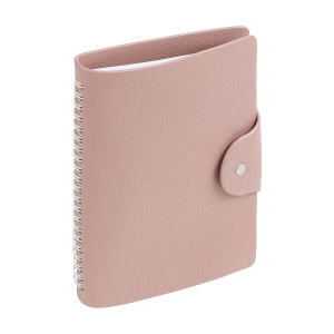 Ежедневник недат. А5 136л., мягк.пер., гребень, иск.кожа "Torino. Розовый моранди" кнопка