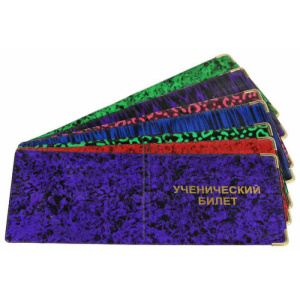 Обложка для Ученического билета , ПВХ-глянец, тисн. золото, 2уголка