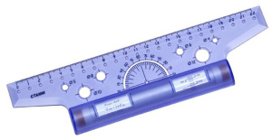 Рейсшина мех. 22см, пласт. ролик