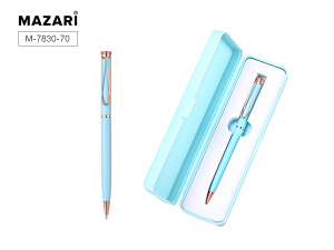 Ручка с пов.мех. в футляре "Bello GR" шарик.,1,0мм, металл., синие чернила