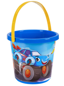 Ведро 0,85л с картинкой "Мегамашинки"