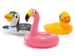 Надувной круг 72*66см Веселые животные, 3 дизайна