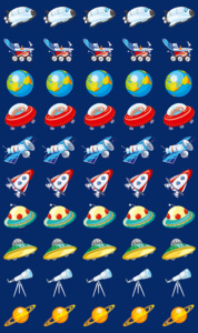 Набор наклеек поощрительных "Оценки", Космос