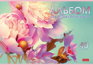 Альбом А4 40л скоба "Грация цветов" пл. 100 гр/м