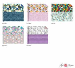 Бумага упаковочная 70*100см "Цветы ассорти" двусторонняя