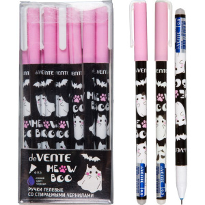 Ручка гелевая стираемая deVENTE "Ghost Meow" синяя, 0,5мм