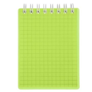 Блокнот А7 пласт.обл.  80л "Line neon. Зеленый" гребень, кл.