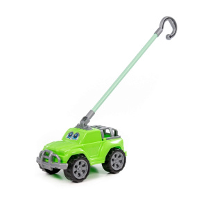 Каталка на палочке "Дени" зеленая