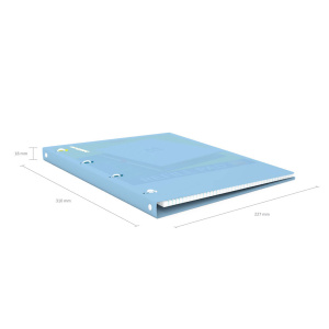 Тетрадь А4 на кольцах  80л кл. Pastel, пластик. обложка, ассорти