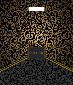 Пакет 48*42см (90мк) с вырубной ручкой "Перфекто Монограм" ПВД