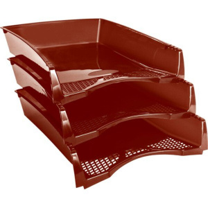 Лоток д\бумаг гориз.Simple бордовый непрозрачный