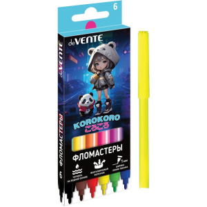 Фломастеры  12цв "deVENTE. Korokoro", вент.колпачок картон