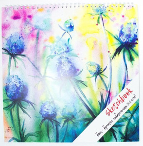 Скетчбук 280*280мм  20л. "Superbig Aquarelle", акварельная бумага 200г/м2, гребень