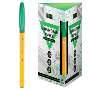 Ручка шар. Феникс+ "Базовая" зеленая, 1,0мм