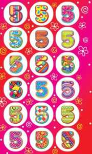 Набор наклеек поощрительных "Оценки" , пятерки