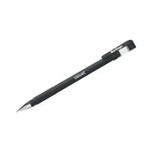 Ручка гелевая Berlingo "Velvet" черная, 0,5мм, прорезиненный корпус